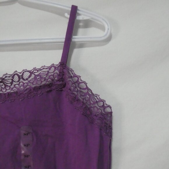 ANN TAYLOR PETITE Ann Taylor Petite SP Purple Lace Trim Cami Tank Top - NWT - Picture 6 of 15